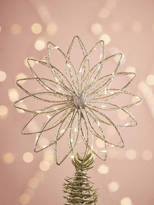 Flower Silhouette Light Up Tree Topper