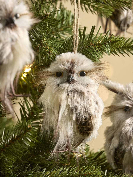 Four Large Feathered Hanging Owls
