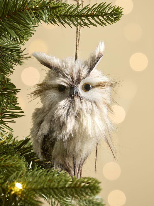 Four Large Feathered Hanging Owls