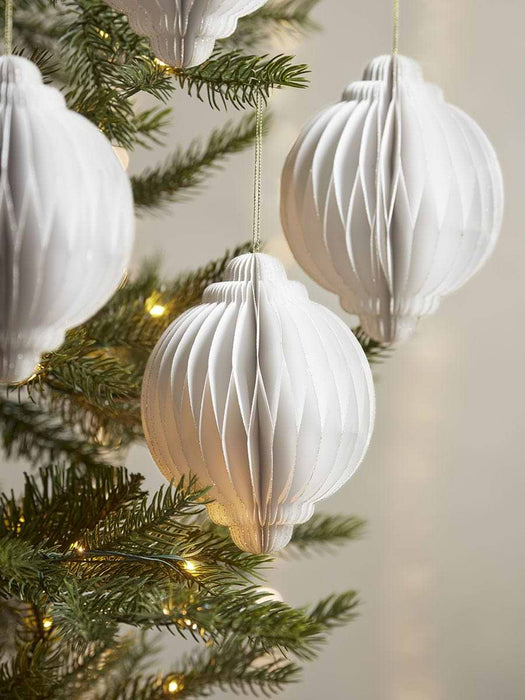 Glass Bauble Selection Box - Cream