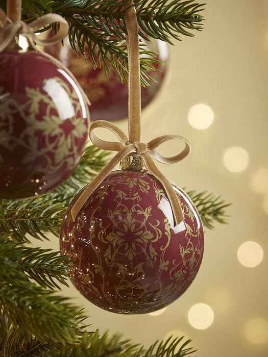Twelve Filigree Shatterproof Baubles
