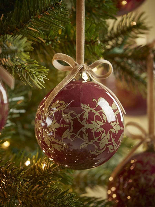 Twelve Filigree Shatterproof Baubles
