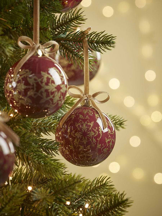 Twelve Filigree Shatterproof Baubles