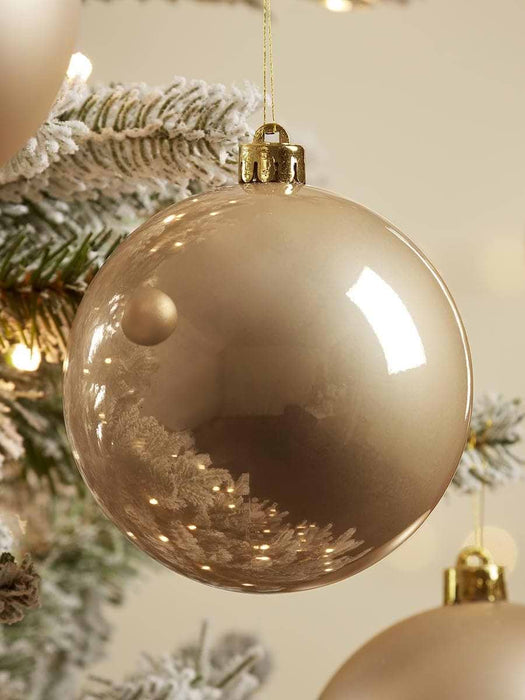 Four Large Shatterproof Baubles - Pearly