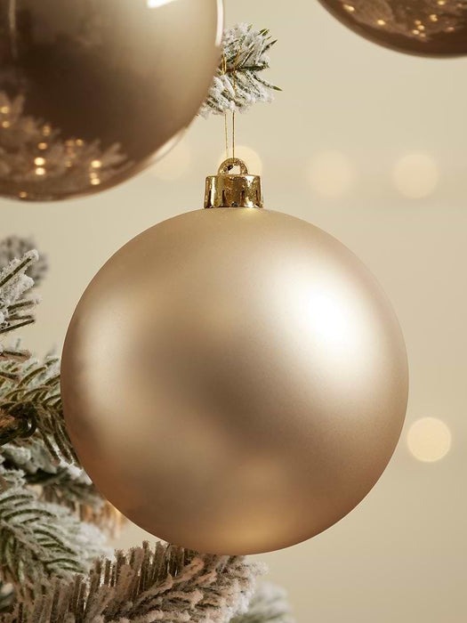Four Large Shatterproof Baubles - Pearly