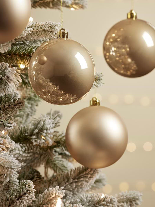 Four Large Shatterproof Baubles - Pearly