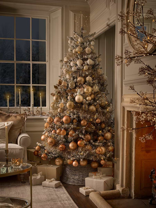 Snowy Alberta Pine Pre-Lit Christmas Tree - 7ft