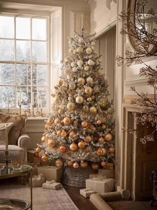 Snowy Alberta Pine Pre-Lit Christmas Tree - 7ft
