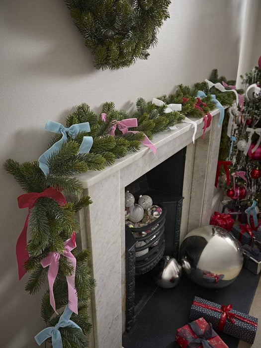 Twelve Velvet Tree Bows - Bright Mix