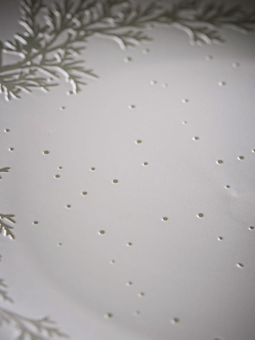 Four Speckled Christmas Dinner Plates