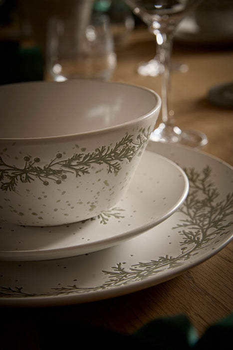 Four Speckled Christmas Side Plates