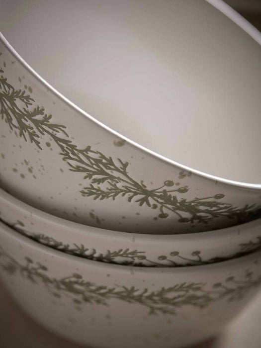 Four Speckled Christmas Dinner Plates