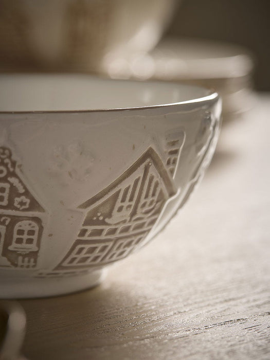 Four Gingerbread House Bowls
