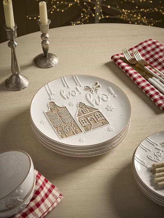 Four Gingerbread House Bowls
