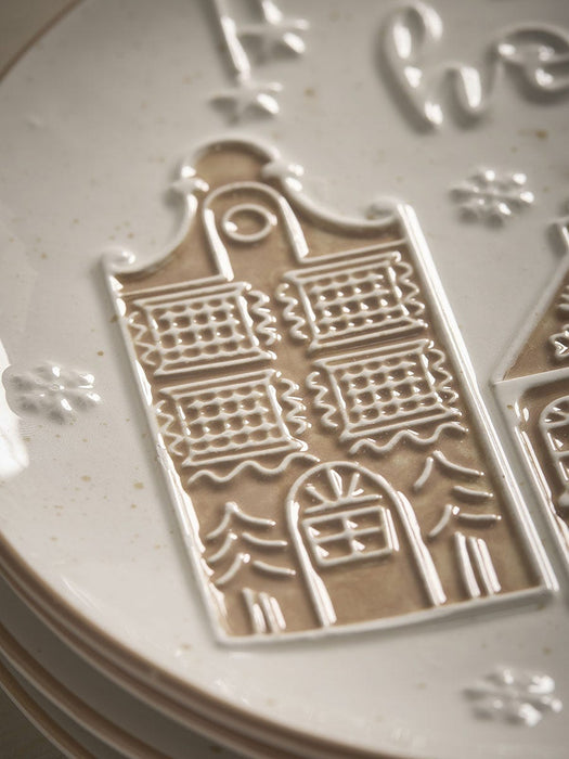 Four Gingerbread House Side Plates