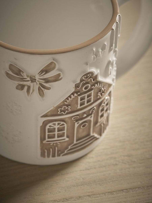 Two Gingerbread House Mugs