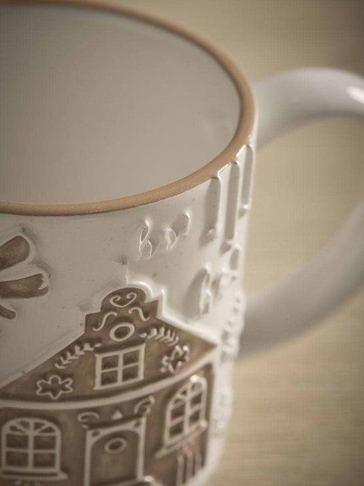 Two Gingerbread House Mugs