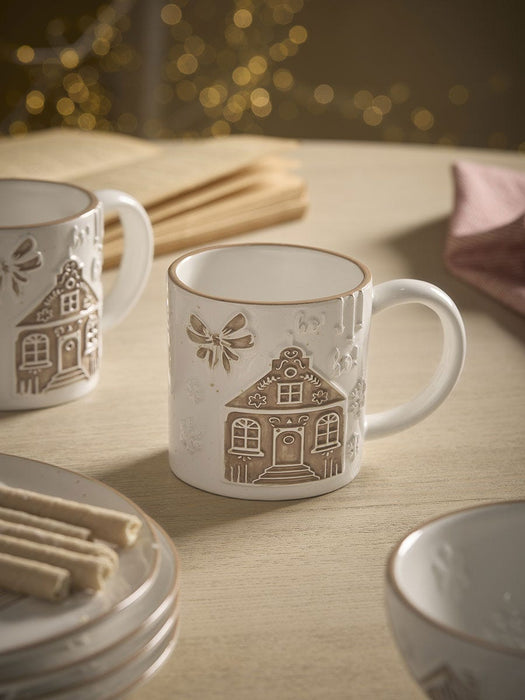 Four Gingerbread House Bowls