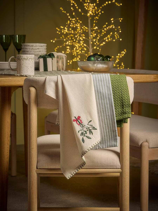 Three Festive Tea Towels