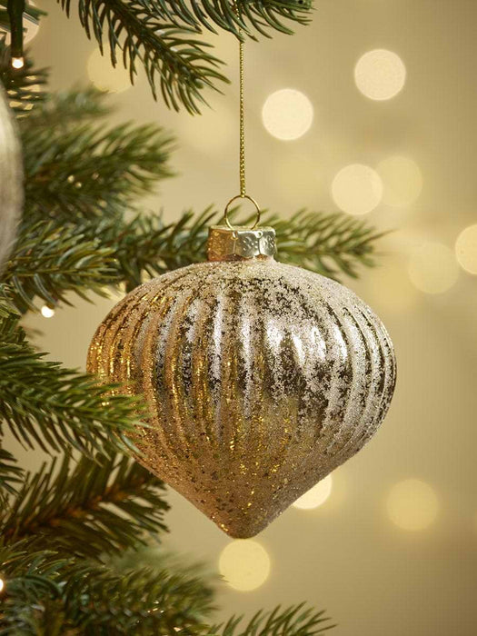 Six Large Antiqued Effect Glass Baubles