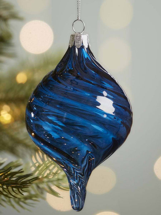 Four Swirl Glass Drops - Midnight