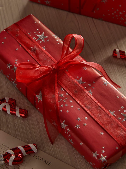 Glittered Stars Wrapping Paper - 5m