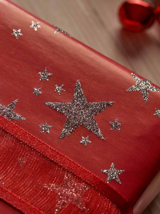 Glittered Stars Wrapping Paper - 5m