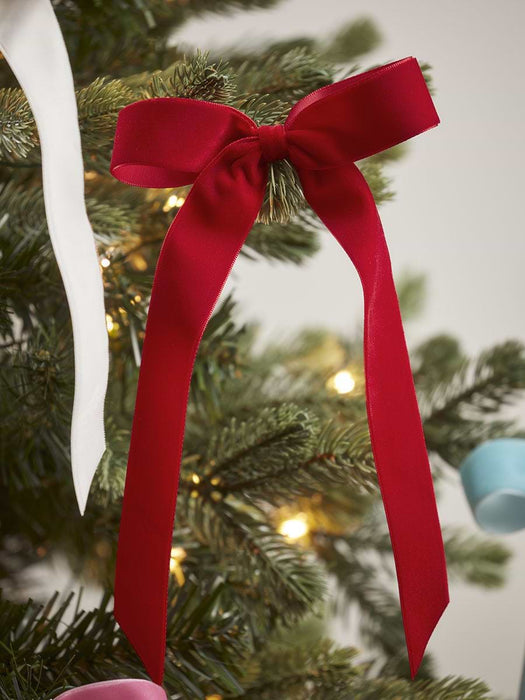 Twelve Velvet Tree Bows - Bright Mix