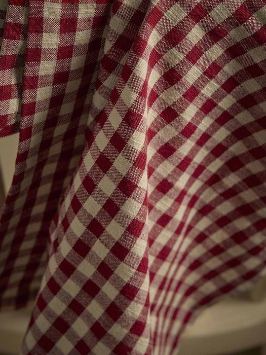 Two Gingham Tea Towels - Red