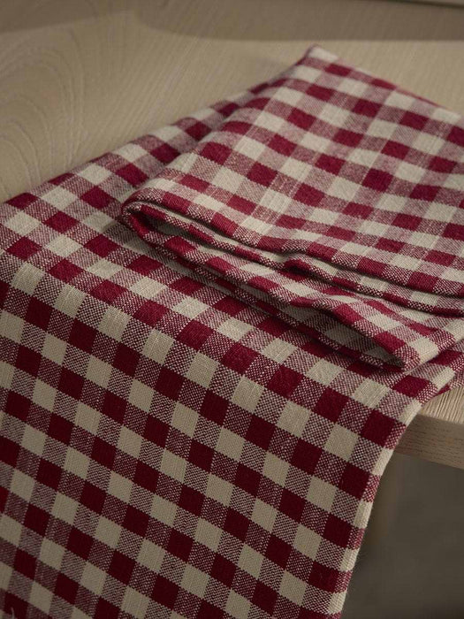 Two Gingham Tea Towels - Red