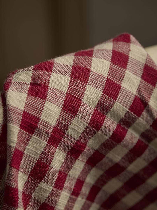 Two Gingham Tea Towels - Red