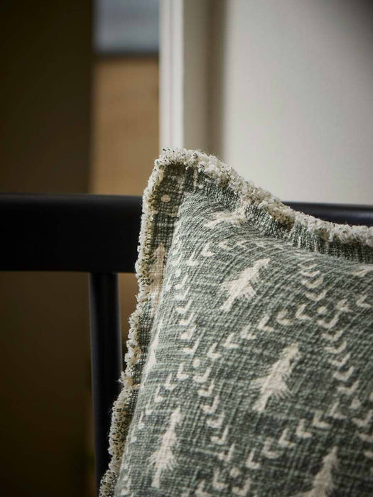 Frayed Edge Christmas Tree Cushion