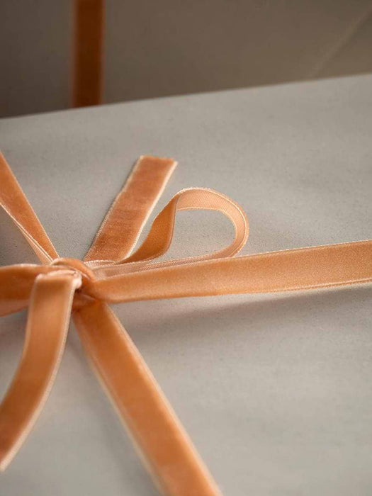 Slim Velvet Ribbon - Apricot 20m