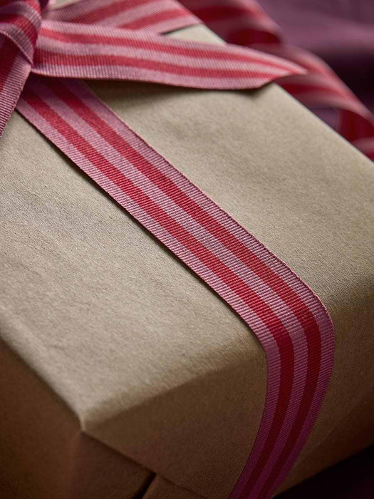 Striped Grosgrain Ribbon - Mauve Mix 15m