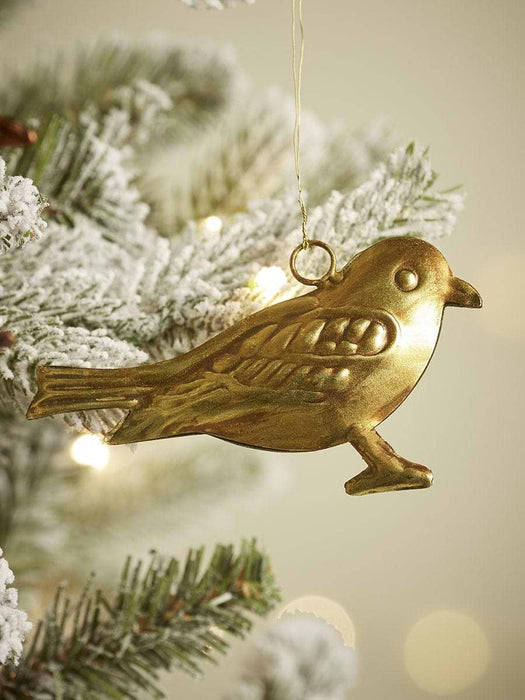 Four Metal Hanging Birds