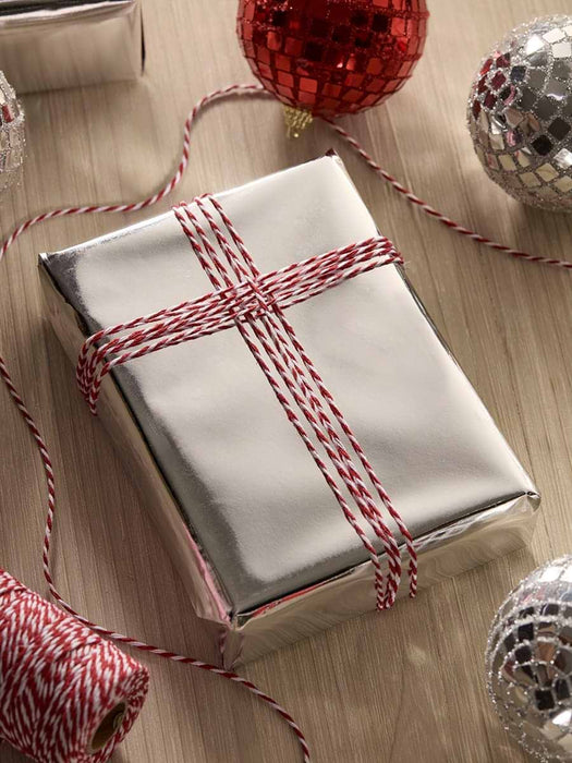 Two Tone Cord Ribbon - Festive Red 100m
