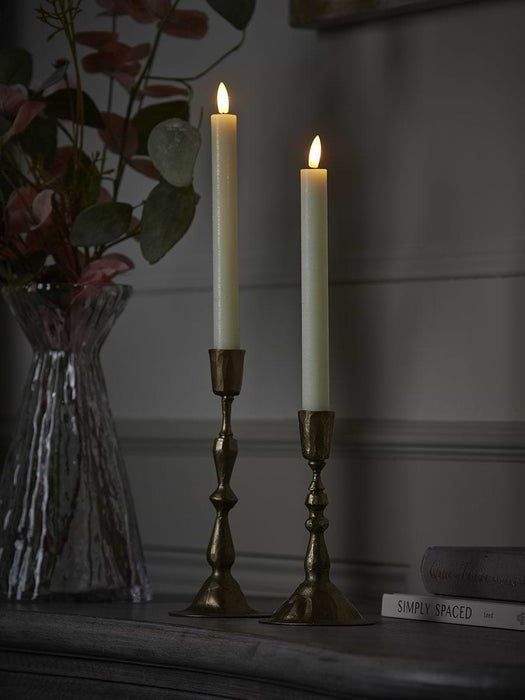 Two LED Dinner Candles - Large
