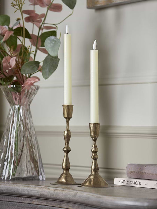 Two LED Dinner Candles - Large