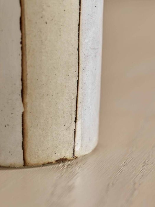 Striped Glass Tealight Holder