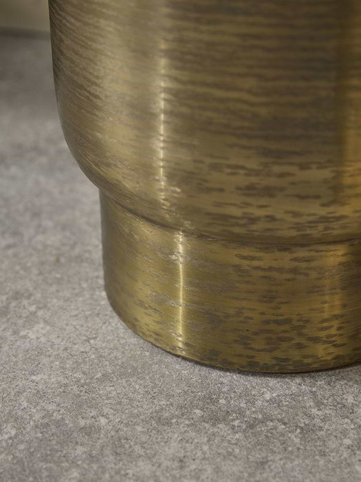 Textured Metal Footed Planter