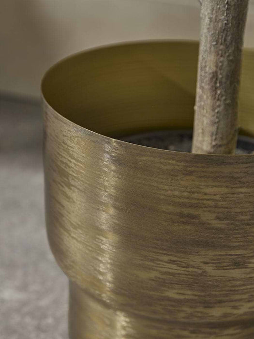 Textured Metal Footed Planter