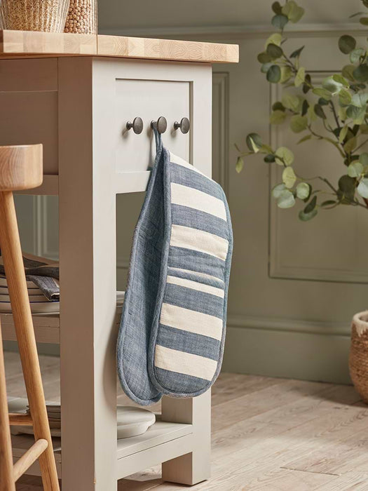 Cotton Double Oven Glove - Nautical Stripe