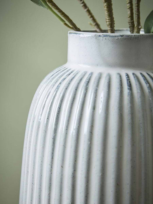 Striped Glazed Bottle Vase