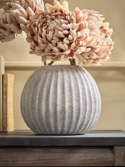Cara Textured Stone Effect Vase