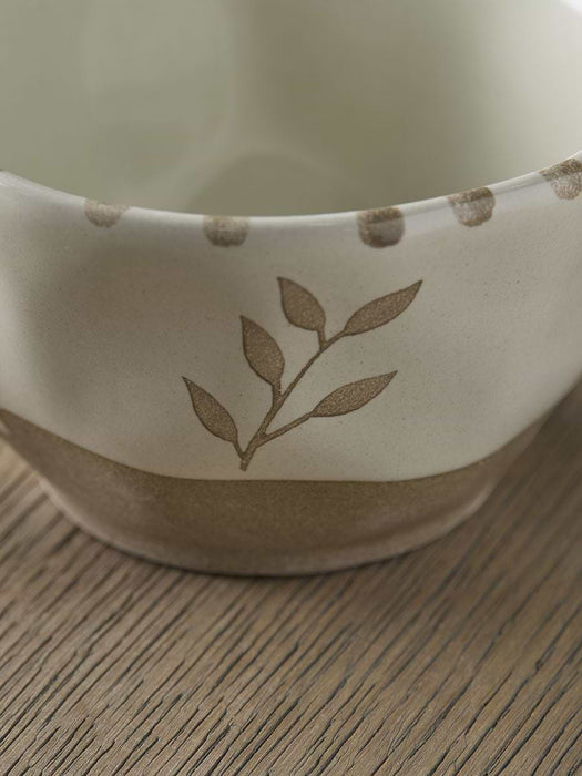 Two Tea Cups - Ochre Leaf