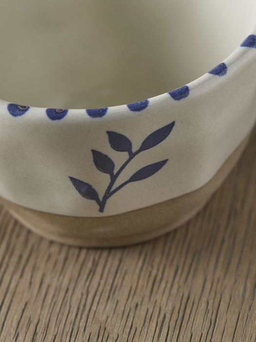 Two Tea Cups - Blue Leaf