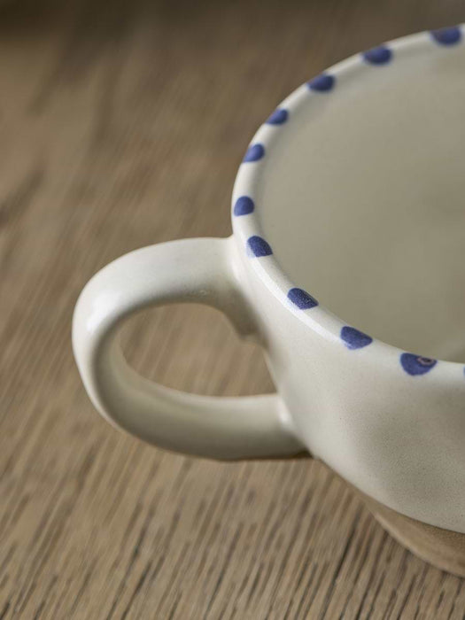 Two Tea Cups - Blue Leaf