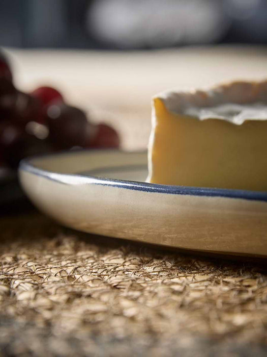 Oval Serving Plate - Blue Stripe