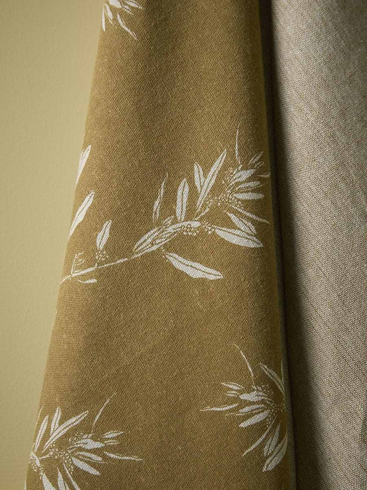 Two Tea Towels - Olive Print & Stripe