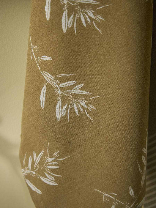 Two Tea Towels - Olive Print & Stripe